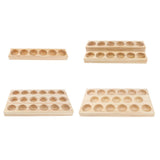 Maxbell 2 Pieces Wood Essential Oil Displaying Storage Rack Hold 6pcs 15ml Bottles
