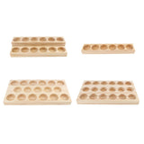 Maxbell 2 Pieces Wood Essential Oil Displaying Storage Rack Holders for 15ml Bottles