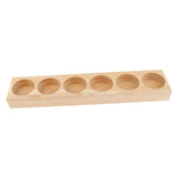 Maxbell 2 Pieces Wood Essential Oil Displaying Storage Rack Hold 6pcs 15ml Bottles