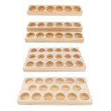 Maxbell 2 Pieces Wood Essential Oil Displaying Storage Rack Holders for 15ml Bottles