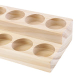 2 Pieces Wood Essential Oils Perfume Display Storage Organizer Holder Stand