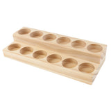 2 Pieces Wood Essential Oils Perfume Display Storage Organizer Holder Stand