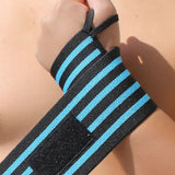 Maxbell Maxbell Fitness Weightlifting Wrist Wrap Weight Lifting Support Brace Strap Blue