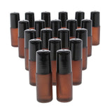 Maxbell Maxbell 20 Pieces Refillable Empty Essential Oils Perfume Roll on Bottles Amber