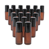 Maxbell Maxbell 20 Pieces Refillable Empty Essential Oils Perfume Roll on Bottles Amber