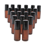Maxbell Maxbell 20 Pieces Refillable Empty Essential Oils Perfume Roll on Bottles Amber
