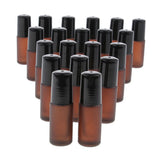 Maxbell Maxbell 20 Pieces Refillable Empty Essential Oils Perfume Roll on Bottles Amber