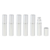 Maxbell Maxbell 6 Pieces 10ml Refillable Mist Spray Bottle Perfume Pressed Atomizer Sliver