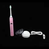 Maxbell Maxbell Electric Automatic Adult Toothbrush + 3 Replacement Head for Oral Care Pink