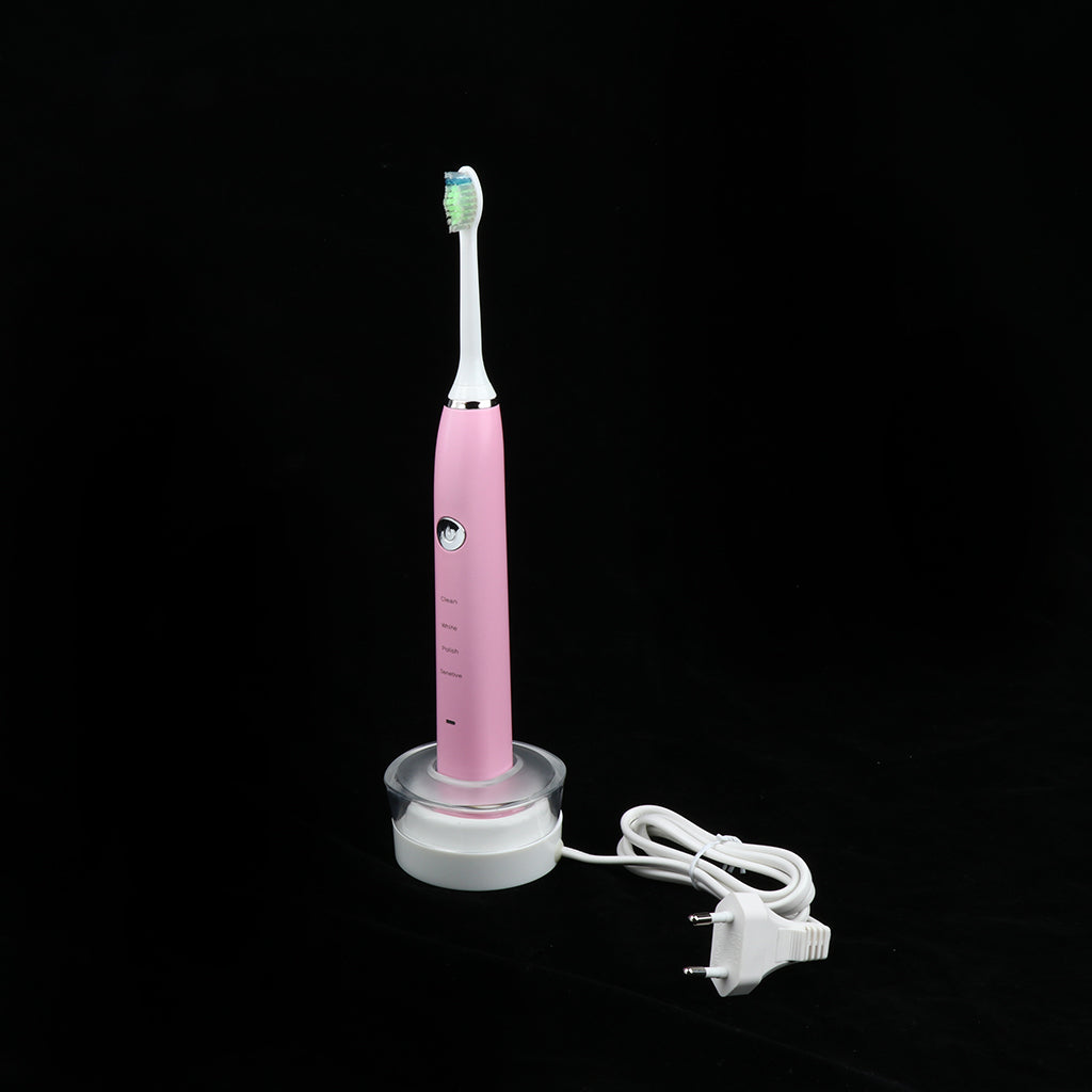 Maxbell Maxbell Electric Automatic Adult Toothbrush + 3 Replacement Head for Oral Care Pink