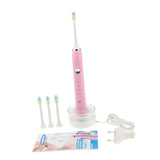 Maxbell Maxbell Electric Automatic Adult Toothbrush + 3 Replacement Head for Oral Care Pink