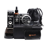 Maxbell Maxbell 7 in 1 Men Grooming Kit Beard Balm Oil Wax Mustache Comb Brush Bag Scissors