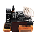 Maxbell Maxbell 7 in 1 Men Grooming Kit Beard Balm Oil Wax Mustache Care Comb Brush Scissors