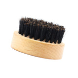 Maxbell Maxbell Men's Beard Brush Boar Bristle Round Wood Handle Mustache Care Grooming Kit