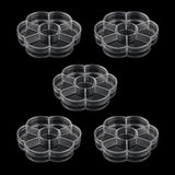 Maxbell Maxbell 5 Pieces Travel 7 Grids Storage Medicine Box Transparent Pill Container Case