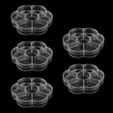 Maxbell Maxbell 5 Pieces Travel 7 Grids Storage Medicine Box Transparent Pill Container Case