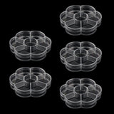 Maxbell Maxbell 5 Pieces Travel 7 Grids Storage Medicine Box Transparent Pill Container Case
