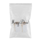 Maxbell Maxbell 2 Pieces ABS Bath Salt Bottles Empty Clear Corked Jar with Wood Spoon  100g