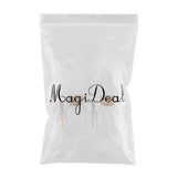 Maxbell Maxbell 2 Pieces ABS Bath Salt Bottles Empty Clear Corked Jar with Wood Spoon  200g