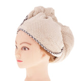 Maxbell Maxbell Microfiber Hair Dry Cap Turban Fast Drying Wrap Turbo Twist Towel Gray