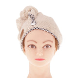 Maxbell Maxbell Microfiber Hair Dry Cap Turban Fast Drying Wrap Turbo Twist Towel Gray