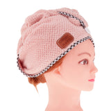Maxbell Maxbell Microfiber Hair Dry Cap Turban Fast Drying Wrap Turbo Twist Towel Pink