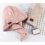 Maxbell Maxbell Microfiber Hair Dry Cap Turban Fast Drying Wrap Turbo Twist Towel Pink