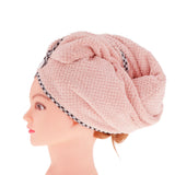 Maxbell Maxbell Microfiber Hair Dry Cap Turban Fast Drying Wrap Turbo Twist Towel Pink