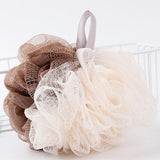 Maxbell Maxbell 4Piece Bath Shower Mesh Sponge Pouf Scrubber Puff for Body Bathing Coffee