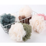 Maxbell Maxbell 4Piece Bath Shower Mesh Sponge Pouf Scrubber Puff for Body Bathing Coffee