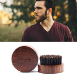 Maxbell Maxbell Men's Wooden Beard Brush Mustache Styling Shaping Brush Small Soft  Round