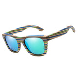 Maxbell Maxbell Wood Vintage Retro Polarized Uv Protection Fashion Sunglasses Eyeware Green