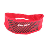 Maxbell Maxbell Sport Elastic Sweatband Sweat Moisture Wicking Absorbing Headband Red