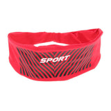 Maxbell Maxbell Sport Elastic Sweatband Sweat Moisture Wicking Absorbing Headband Red