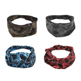 Maxbell Maxbell Elastic Sports Sweatbands Moisture Wicking Outdoor Hair Headband Blue