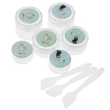 Maxbell Maxbell 6 Pieces Resuable Travel Sample Bottle Container Makeup Empty Jar Pot Box 1#