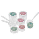 Maxbell Maxbell 6 Pieces Resuable Travel Sample Bottle Container Makeup Empty Jar Pot Box 2#