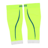 Maxbell 1 Pair Sport Leg Compression Sleeves Calf Guard Brace XXL Fluorescent Green