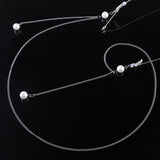 Maxbell 90cm Stainless Steel Sunglasses Eyeglasses Holder Chains With Pearl Silver - Aladdin Shoppers