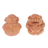 Maxbell Maxbell Portable Handmade Peach Wood Baoding Balls,  Chinese Health Exercise Ball Stress Reduce Palm Hand Massage( 2 Pack）