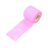 Maxbell 5cm Self Adhesive Bandage Elastic Tape Wrap for First Aid Fluorescent Pink