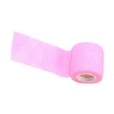 Maxbell 5cm Self Adhesive Bandage Elastic Tape Wrap for First Aid Fluorescent Pink