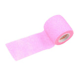 Maxbell 5cm Self Adhesive Bandage Elastic Tape Wrap for First Aid Fluorescent Pink