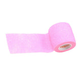 Maxbell 5cm Self Adhesive Bandage Elastic Tape Wrap for First Aid Fluorescent Pink