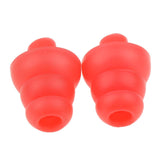 Maxbell Maxbell 4 Pairs Silicone Earplug Airplane Travel Noise Cancelling Ear Plugs Red