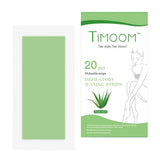 Maxbell Maxbell 20pcs Dual-sided Depilatory Waxing Strips Cold Wax Bikini Hair Remover Aloe