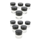 Maxbell Maxbell 6 Pieces Glass Pot Jars Cream Bottle Makeup Cosmetic Container Clear
