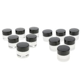 Maxbell Maxbell 6 Pieces Glass Pot Jars Cream Bottle Makeup Cosmetic Container Clear