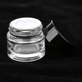 Maxbell Maxbell 6 Pieces Glass Pot Jars Cream Bottle Makeup Cosmetic Container Clear