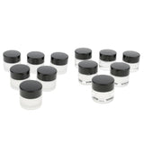 Maxbell Maxbell 6 Pieces Glass Pot Jars Cream Bottle Makeup Cosmetic Container Clear